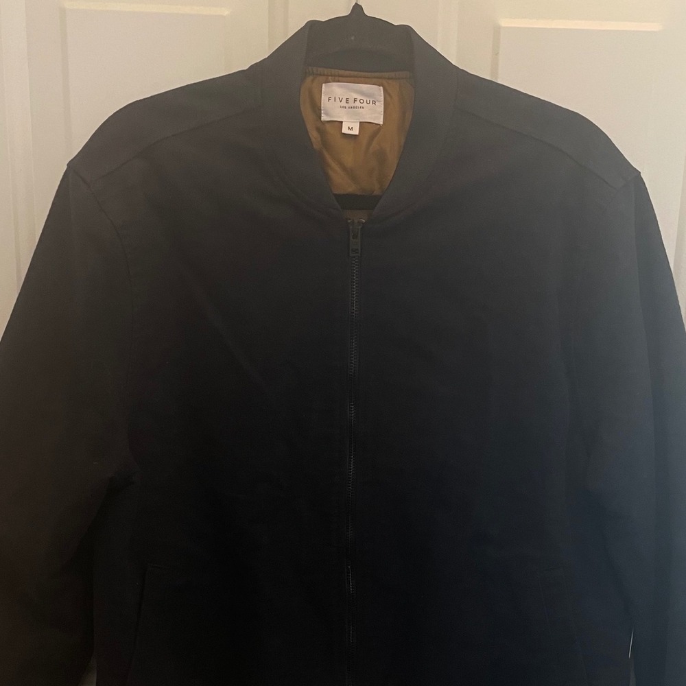 Five Four Westmore Navy Blue Bomber Jacket Mens Medium Quilted Lining NEW
